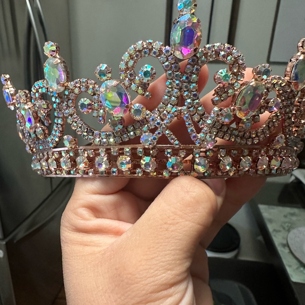 Dazzling Multicolor Rhinestone Crown - Picture 2 of 5